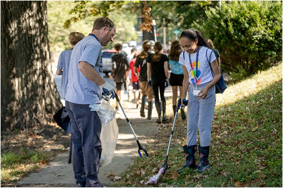 Middle School Streamwatch service project 