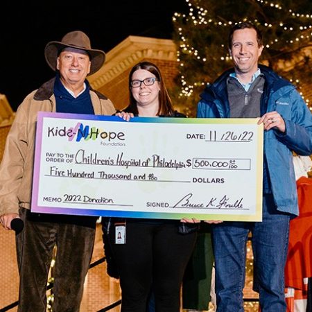American Heritage’s Grand Illumination Event features holiday music, lights, and fireworks, as well as an end-of-year donation made to Children’s Hospital of Philadelphia from the Kids-N-Hope Foundation.